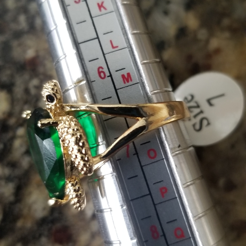 GREEN TURTLE RING - Picture 3 of 3